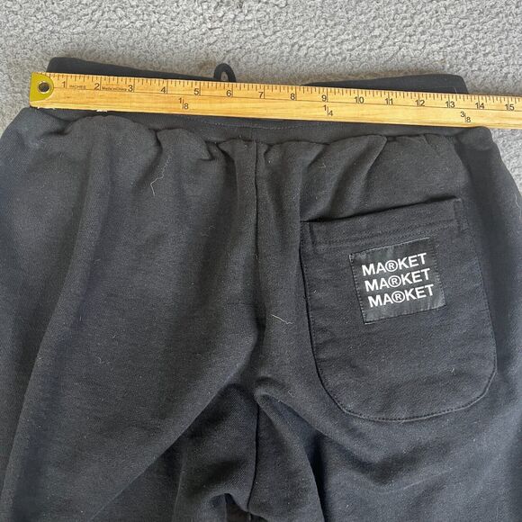 Chinatown Market Jogger Sweatpants Mens Large Black Heavyweight Spellout Roses - Picture 6 of 12